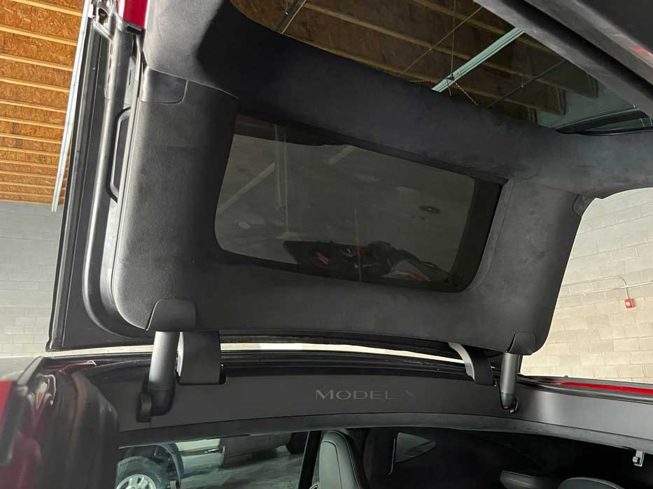 Interior glass and roof panel repair detail