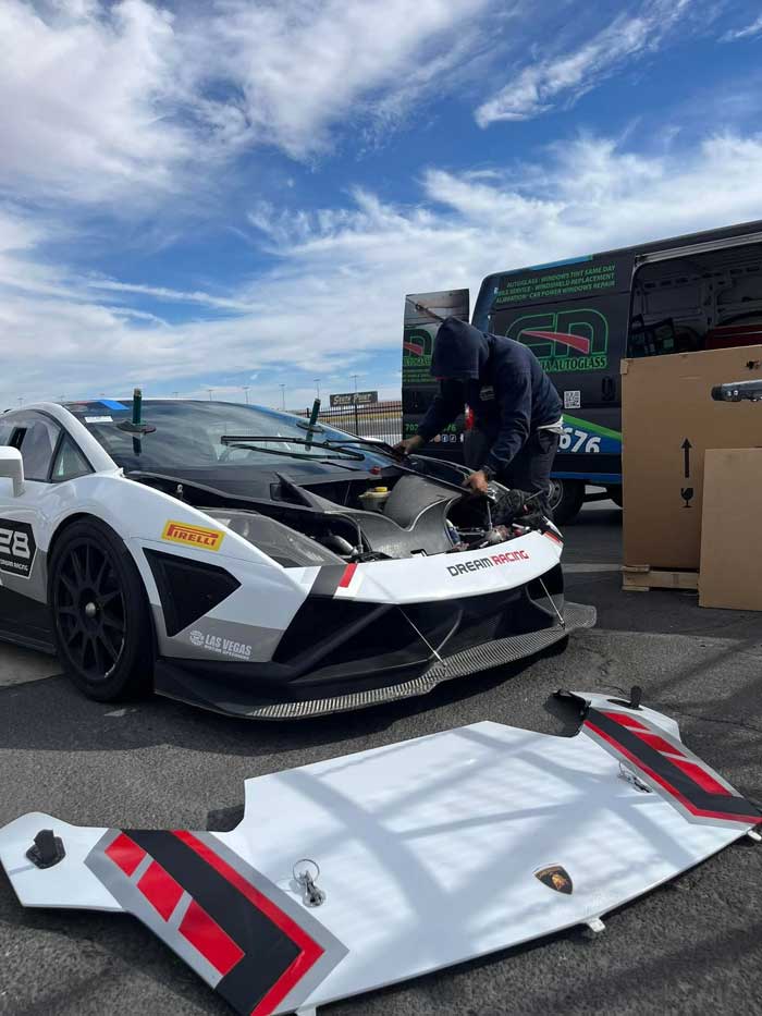 Precision windshield replacement with C.A. Auto Glass mobile service van