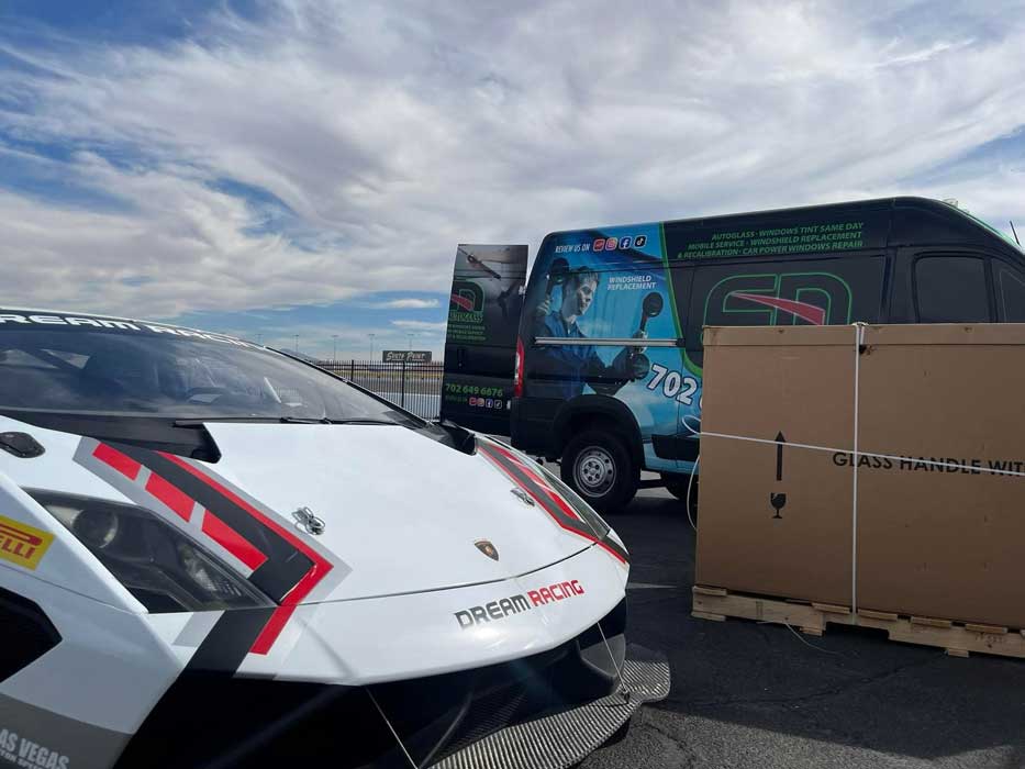 C.A. Auto Glass mobile service van ready for auto glass repair