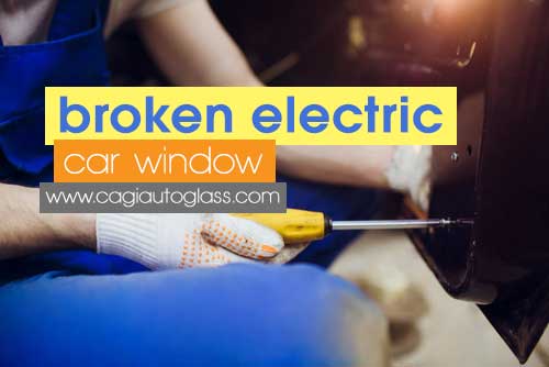 Broken electric car window