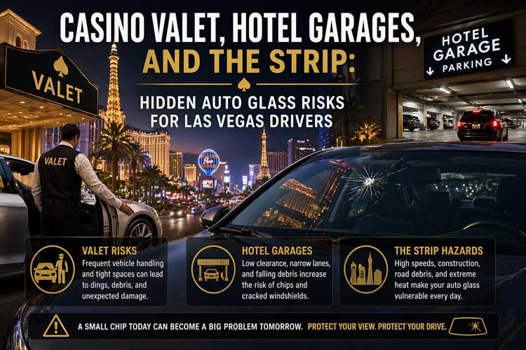 Casino Valet, Hotel Garages, and the Strip: Hidden Auto Glass Risks for Las Vegas Drivers